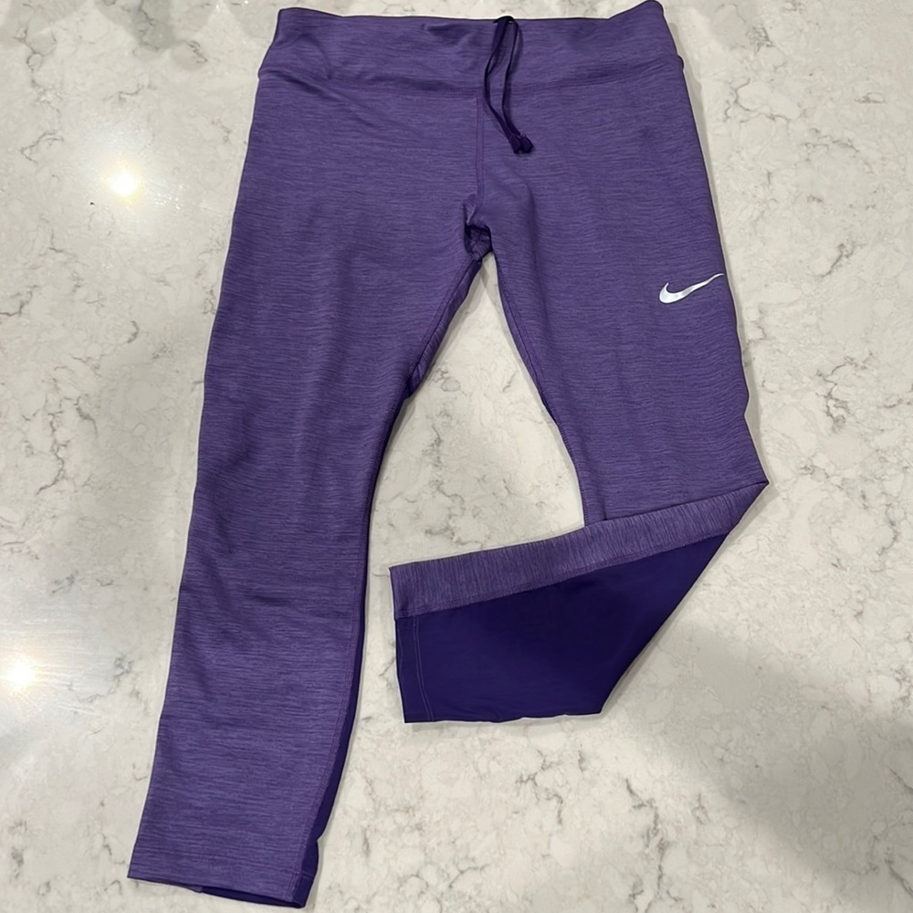 Nike Capri length workout pants with sheer back of leg